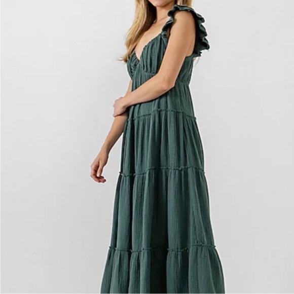 Free The Roses Ruffle Guaze Maxi Dress - Picture 3 of 6